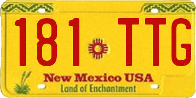 NM license plate 181TTG