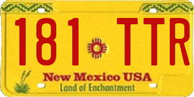 NM license plate 181TTR