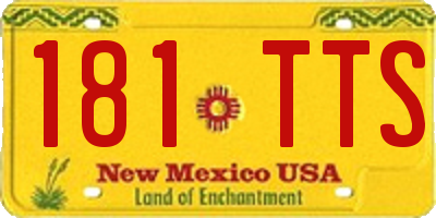NM license plate 181TTS