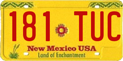 NM license plate 181TUC
