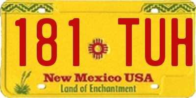 NM license plate 181TUH