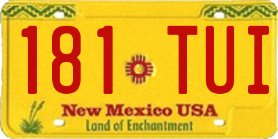 NM license plate 181TUI