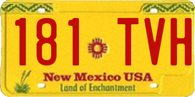 NM license plate 181TVH