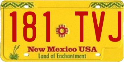 NM license plate 181TVJ