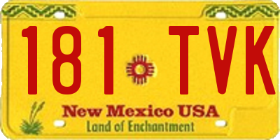NM license plate 181TVK