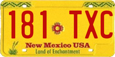 NM license plate 181TXC