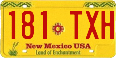 NM license plate 181TXH