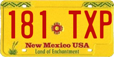 NM license plate 181TXP