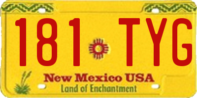 NM license plate 181TYG