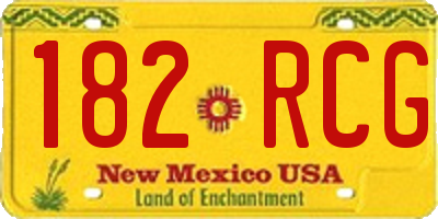 NM license plate 182RCG