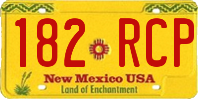 NM license plate 182RCP