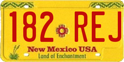NM license plate 182REJ