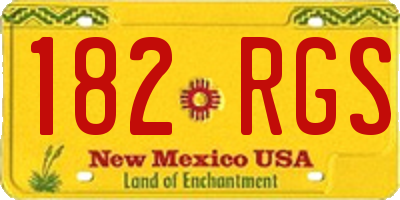 NM license plate 182RGS
