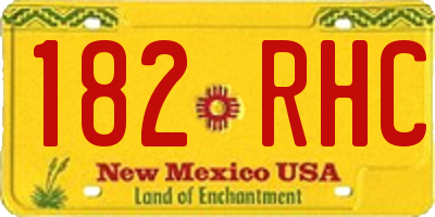 NM license plate 182RHC