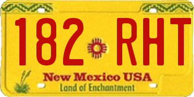 NM license plate 182RHT