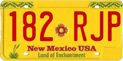 NM license plate 182RJP