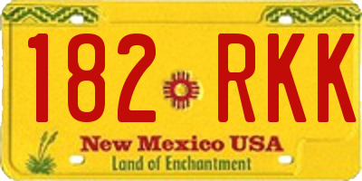 NM license plate 182RKK