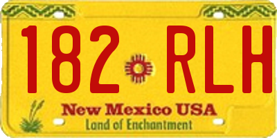 NM license plate 182RLH