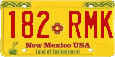 NM license plate 182RMK