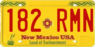 NM license plate 182RMN