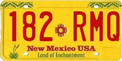 NM license plate 182RMQ