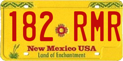 NM license plate 182RMR