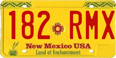 NM license plate 182RMX