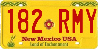 NM license plate 182RMY