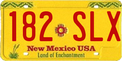 NM license plate 182SLX
