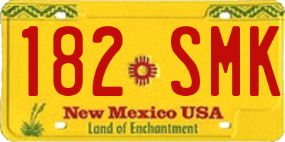 NM license plate 182SMK