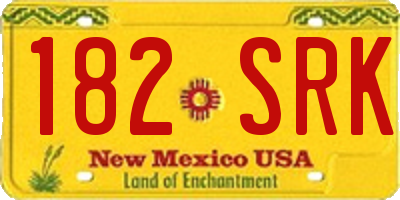 NM license plate 182SRK