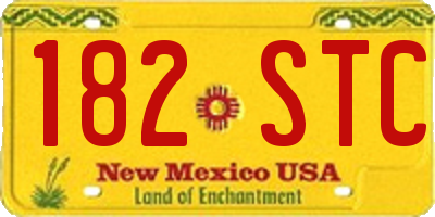 NM license plate 182STC