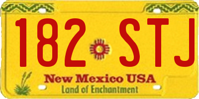 NM license plate 182STJ
