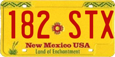 NM license plate 182STX