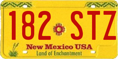 NM license plate 182STZ