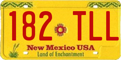 NM license plate 182TLL