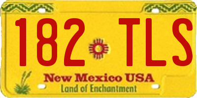 NM license plate 182TLS