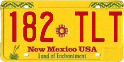 NM license plate 182TLT