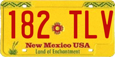 NM license plate 182TLV