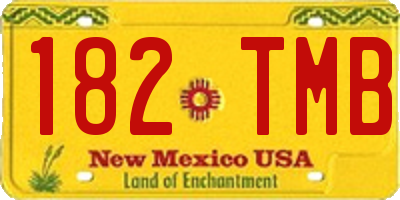 NM license plate 182TMB