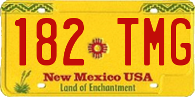 NM license plate 182TMG