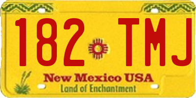 NM license plate 182TMJ