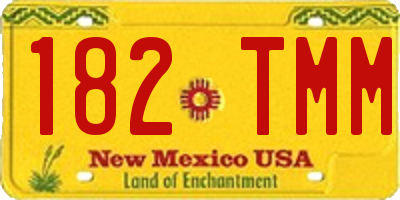 NM license plate 182TMM