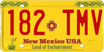 NM license plate 182TMV
