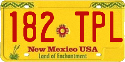 NM license plate 182TPL