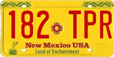 NM license plate 182TPR