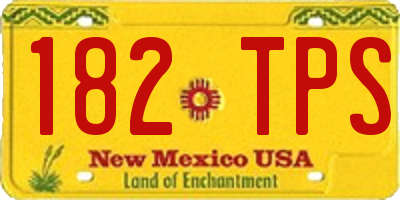 NM license plate 182TPS