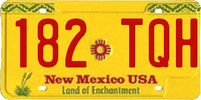 NM license plate 182TQH
