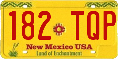 NM license plate 182TQP