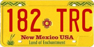NM license plate 182TRC